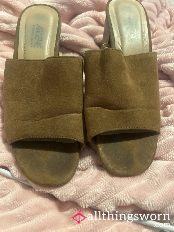 Well Worn Beige Heels