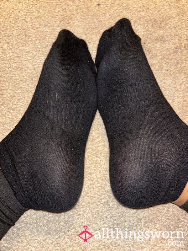 Well Worn Black Ankle Socks