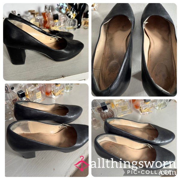 Well Worn Black Cabin Crew Heels