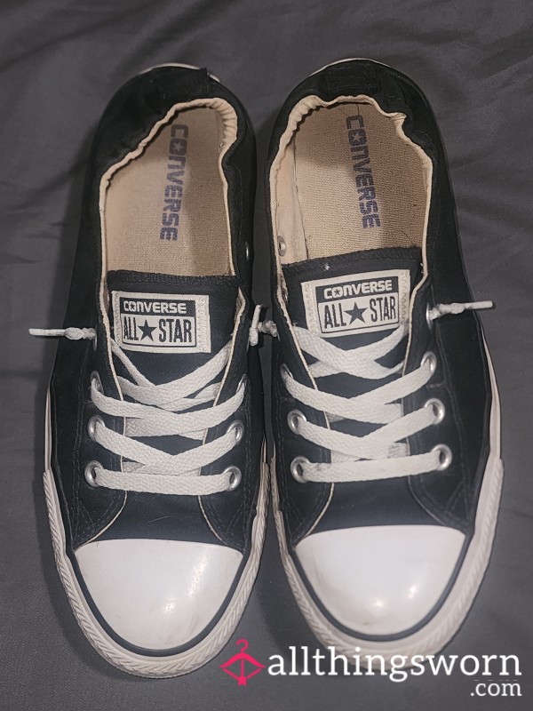 Well-Worn Black Converse 🖤