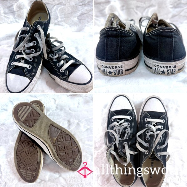 Well-worn Black Converse Chucks