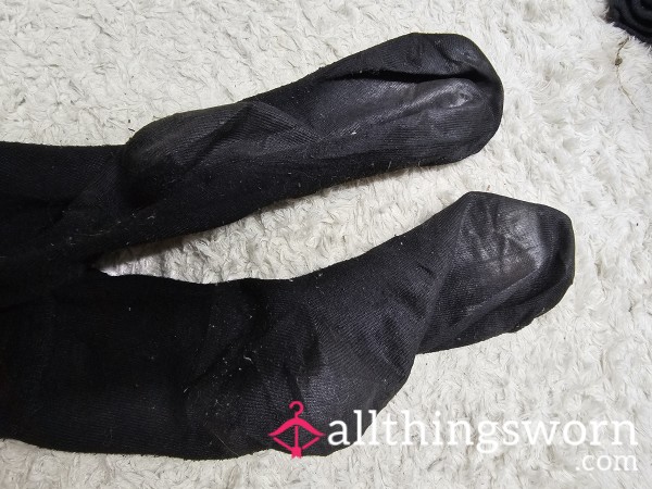 🧦 Well-Worn Black Cotton Work Socks – Raw, Real & Ready 🖤