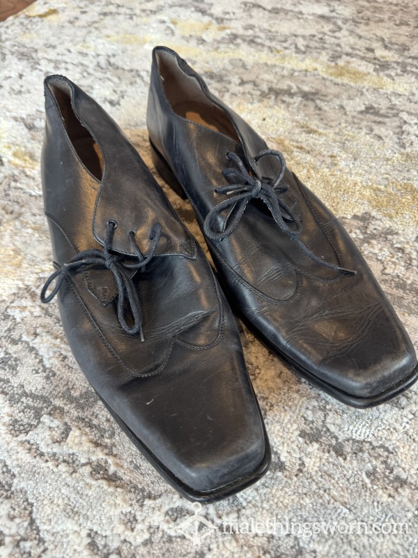 Well Worn Black Dress Shoes.