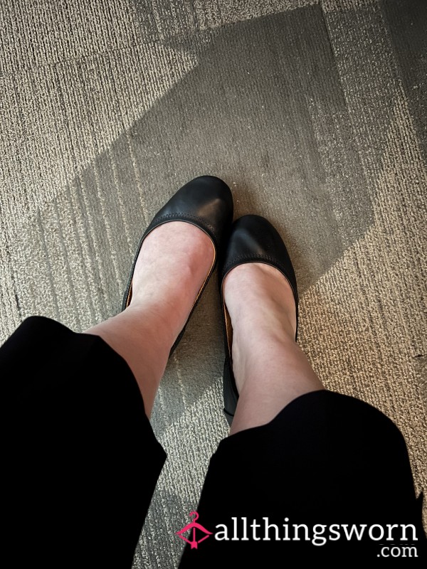Well Worn Black Flats