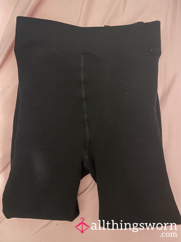 Well Worn Black Fluffy Leggings