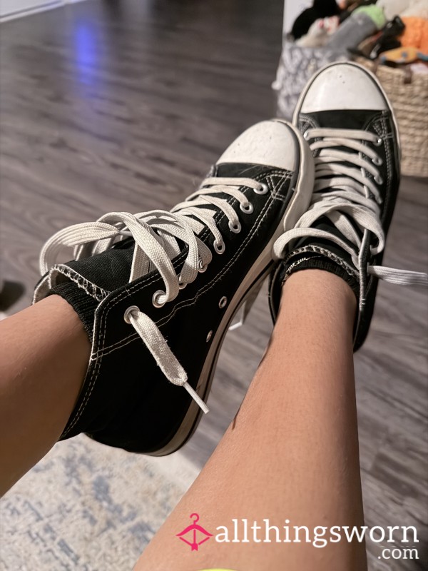 Well Worn Black High Tops