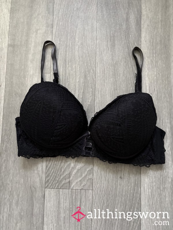Well Worn Black Lace Bra