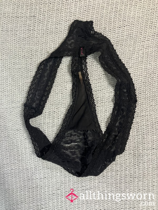 Well Worn Black Lace VS Thong