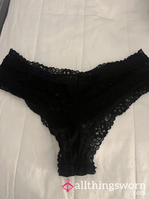 Well Worn Black Lacy Bikini Style Pants