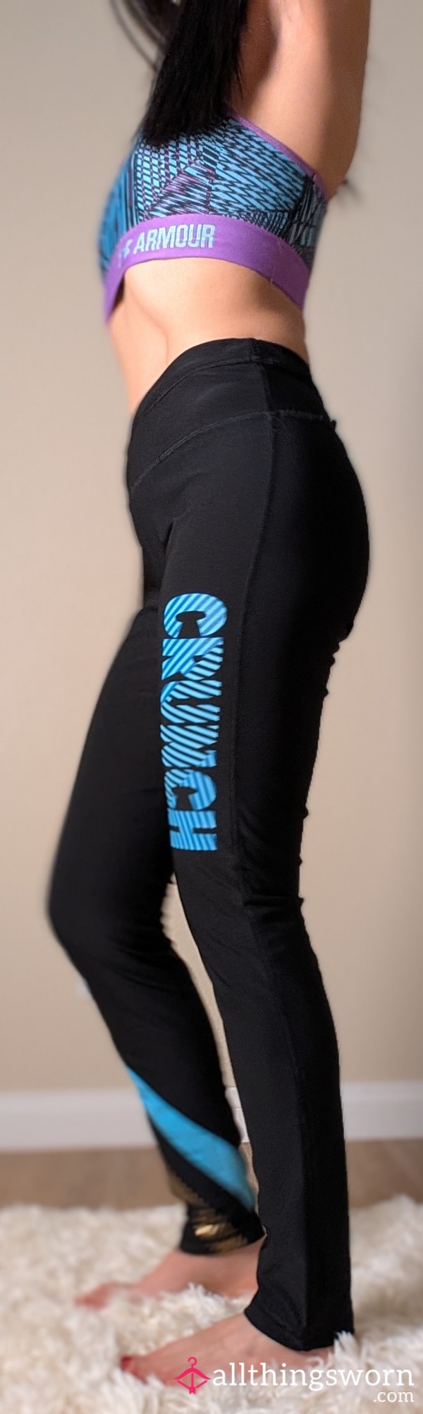 🤸Well-Worn Black Leggings Satin Shine, Size S🤸
