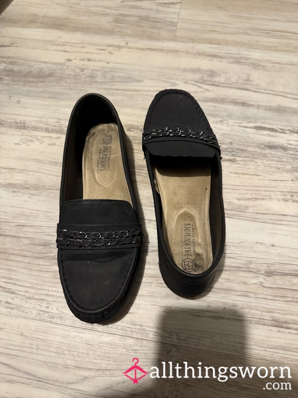 Well Worn Black Loafers