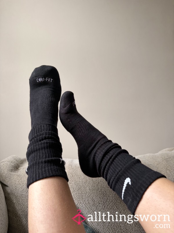 Well-Worn Black Nike Gym Socks