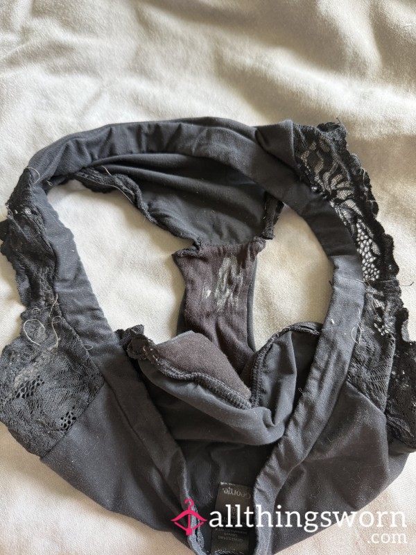 Well Worn Black Panties🖤