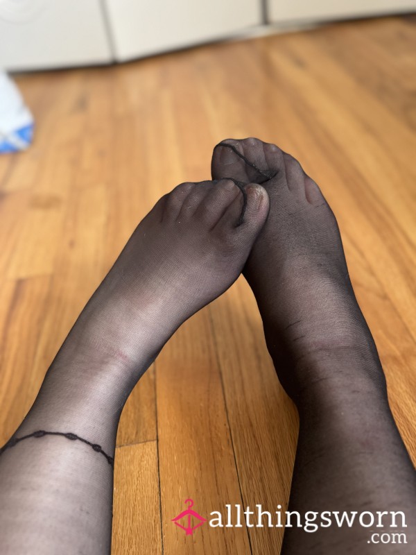 Well- Worn Black Pantyhose