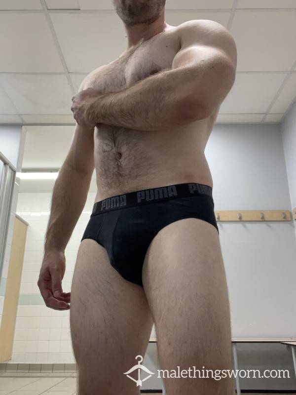 *SOLD* Well Worn Black Puma Briefs