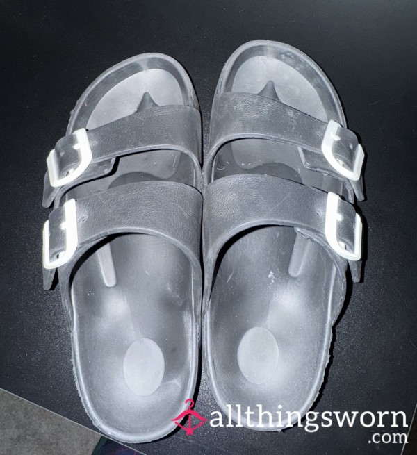 Well Worn Black Sandals