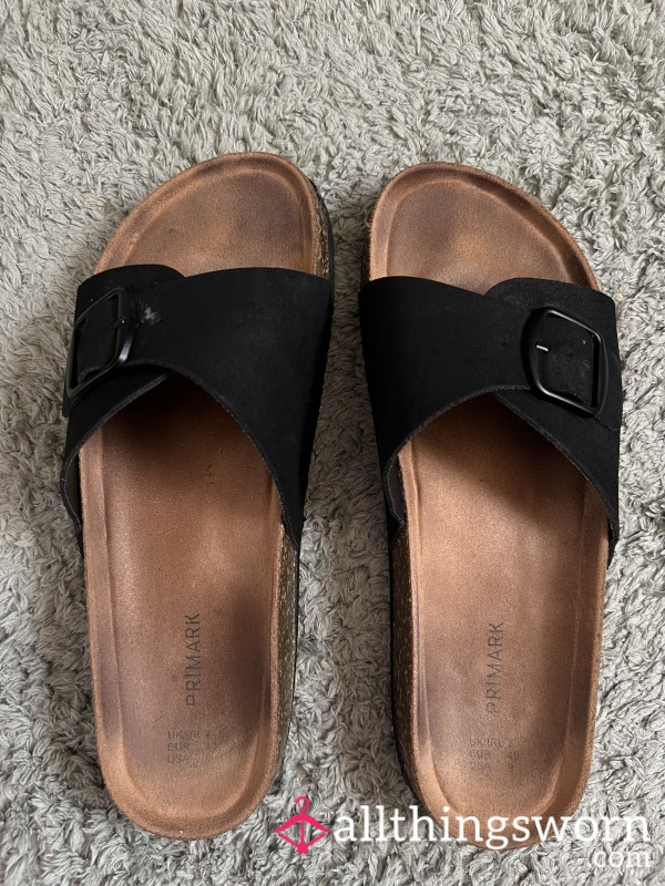Well Worn Black Sandals