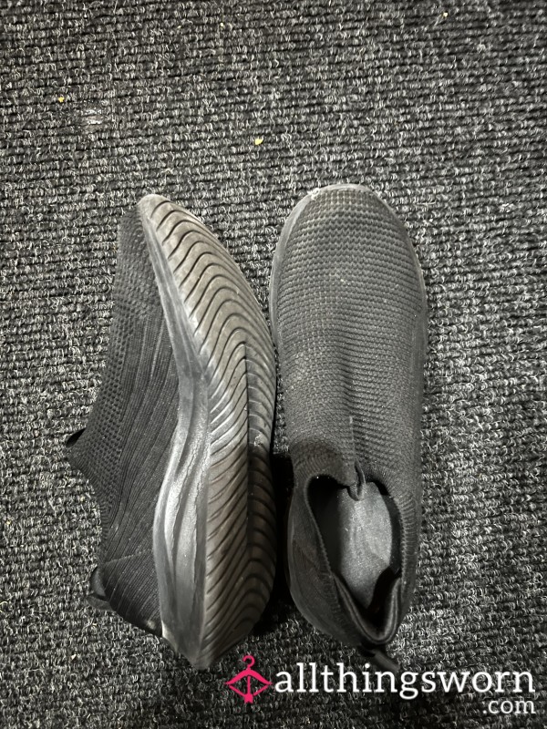 Well Worn Black Sketchers