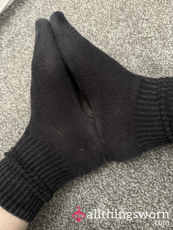 Well Worn Black Sports Socks