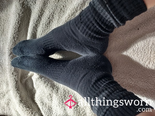 Well Worn Black Sports Socks