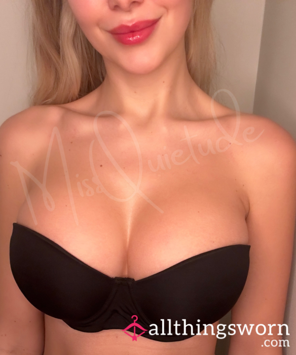 Well Worn Black Strapless Bandeau Bra