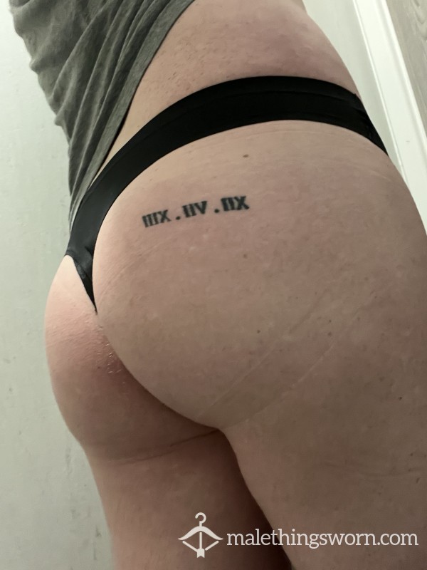 Well Worn Black Thong