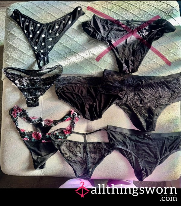 Variety Of Black Thongs & Panties 🖤💋