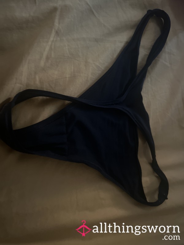Well Worn Black Thong X