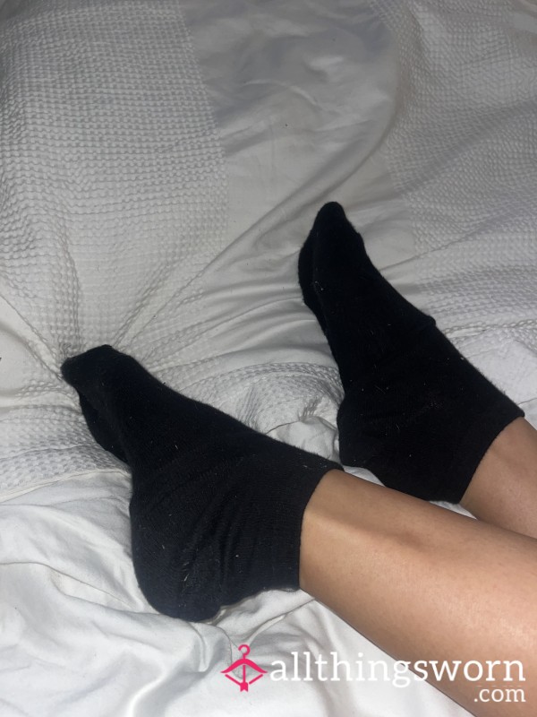 Well Worn Black Trainer Socks