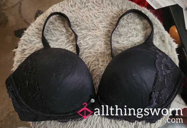Well Worn Black Victoria's Secret Bra