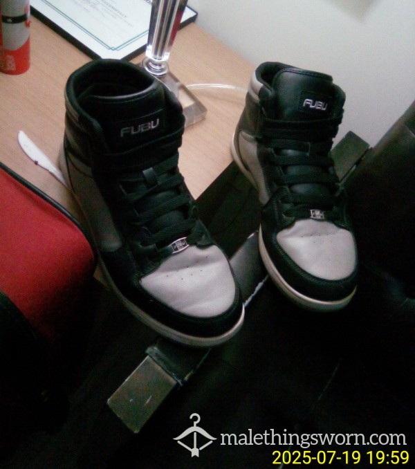 Well-worn Black/Grey FUBU Sneakers