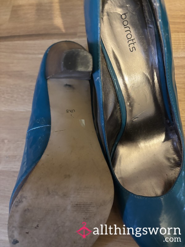 Well Worn Blue High Heels😈