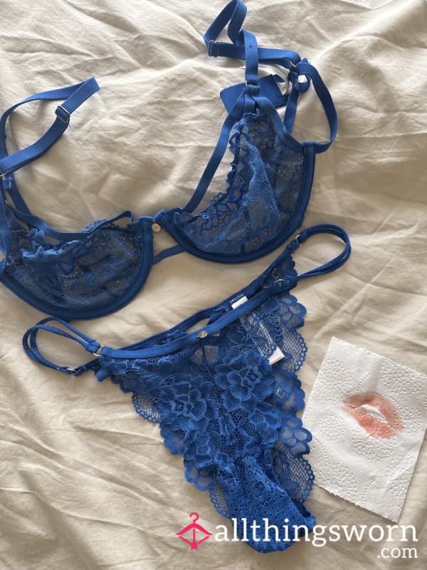Well Worn Blue Lingerie Set 💦💙🌀