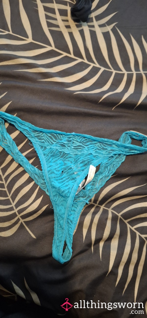 Well Worn Blue Thong. 12/14