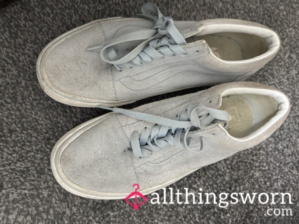 Well Worn Blue Vans Size Uk6