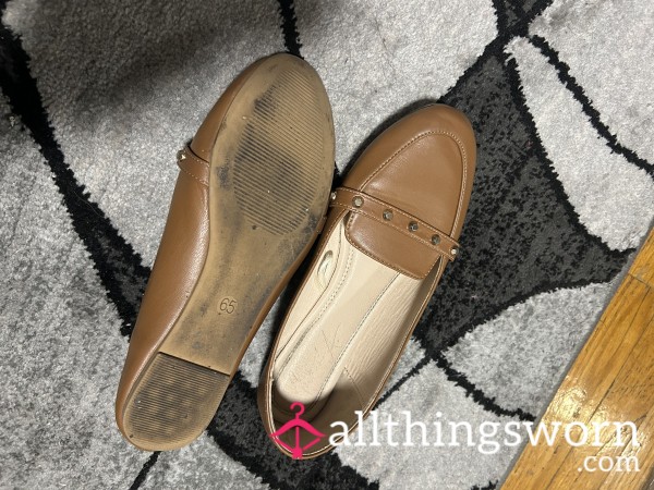 Well-Worn Brown Flats Soft, Broken In & Loved