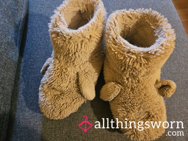 Well Worn Bunny Slippers