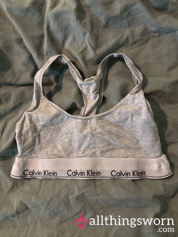 Well-Worn Calvin Klein Cotton Sports Bra – Sweaty & S**y