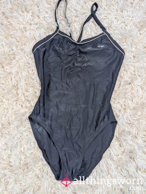 Well-Worn 'Champion C9' Black One-Piece Swimsuit, XS