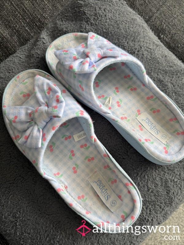 Well Worn Cherry Slippers