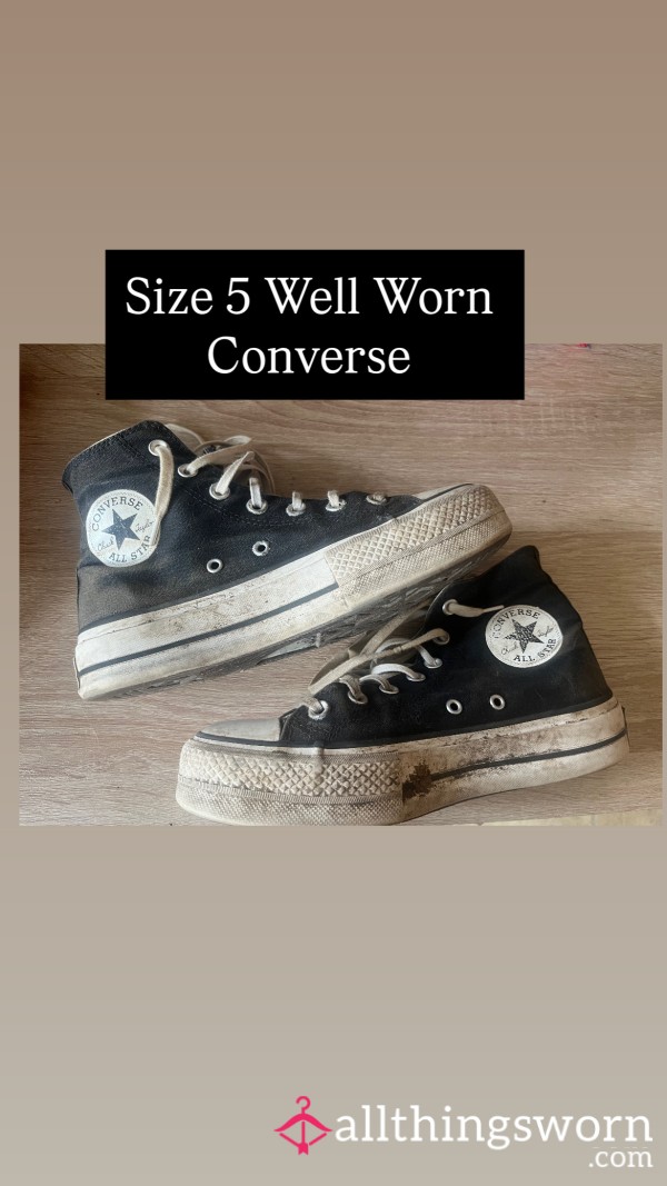 Well Worn Chunky Black Converse