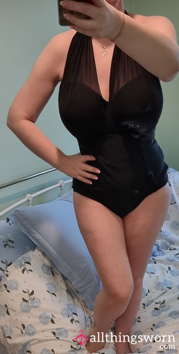 Well Worn Cla**y Black Swimming Costume With Structured