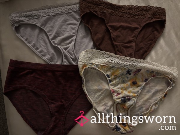🎀🩷Well-Worn Cotton Bikini Style Panties