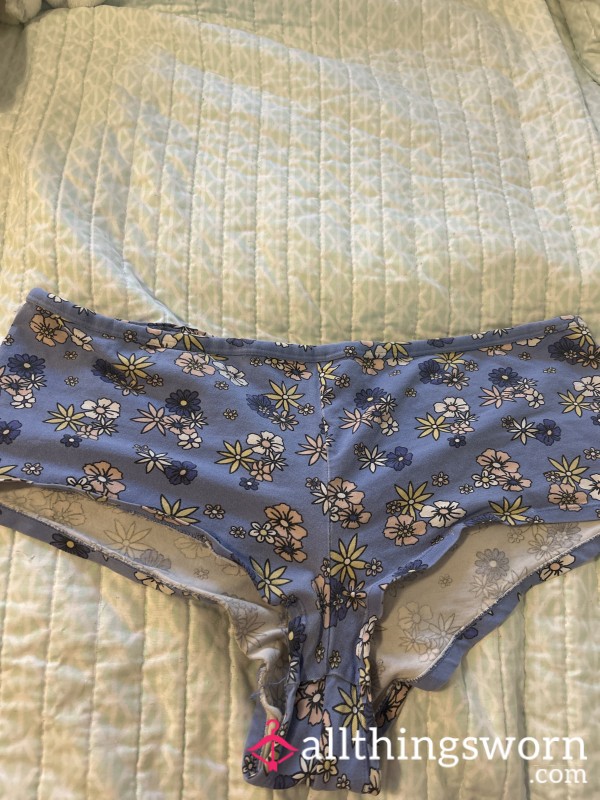 WELL WORN COTTON BOY SHORTS W OPEN GUSSET