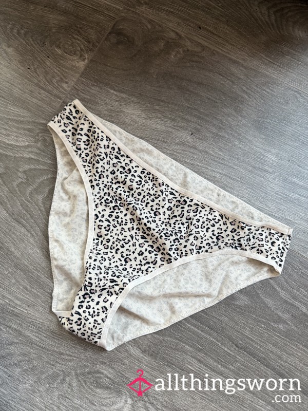 Well-Worn Cotton Leopard Panties- Free Uk Delivery 🇬🇧‼️