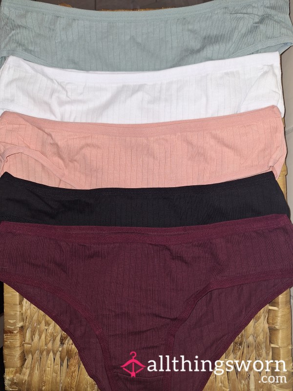 Well-worn Cotton Panties In Diverent Colors💋