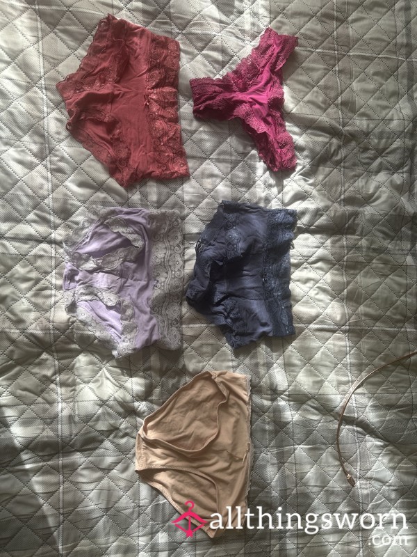Well-worn Cotton Panties, Various Colours