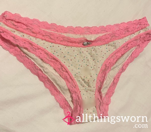 Well Worn Cotton Stained White Panties