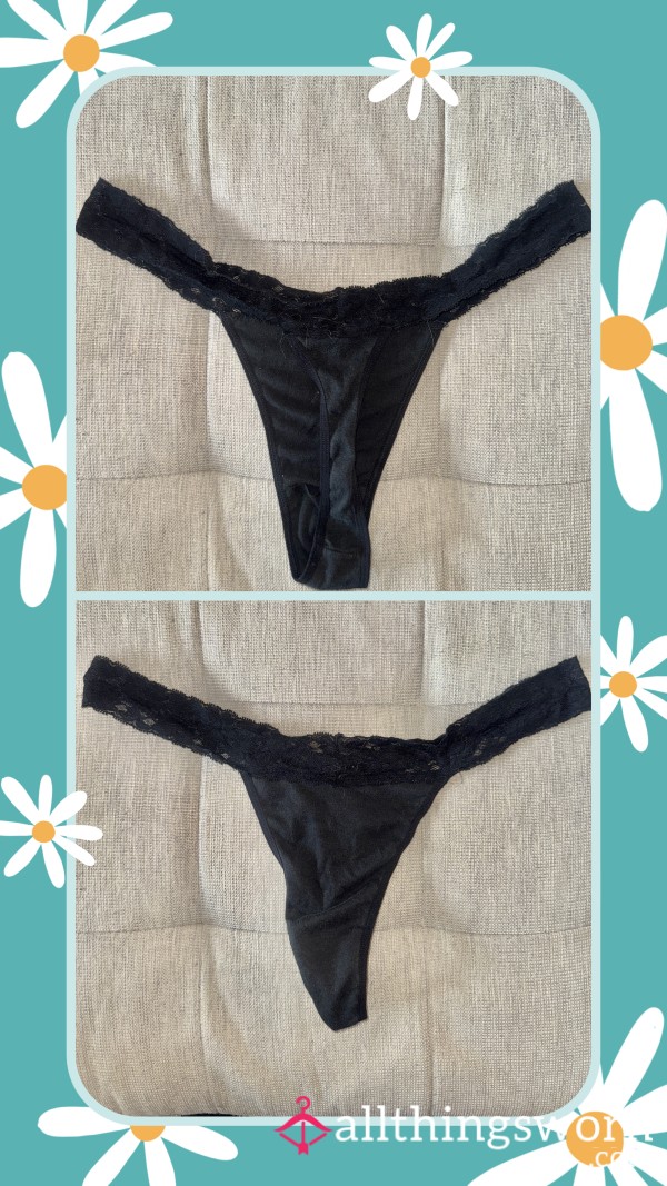 Well-worn Cotton Thong With Frayed Lace