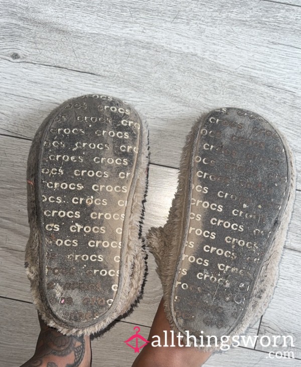 Filthy Well Worn Croc Slippers